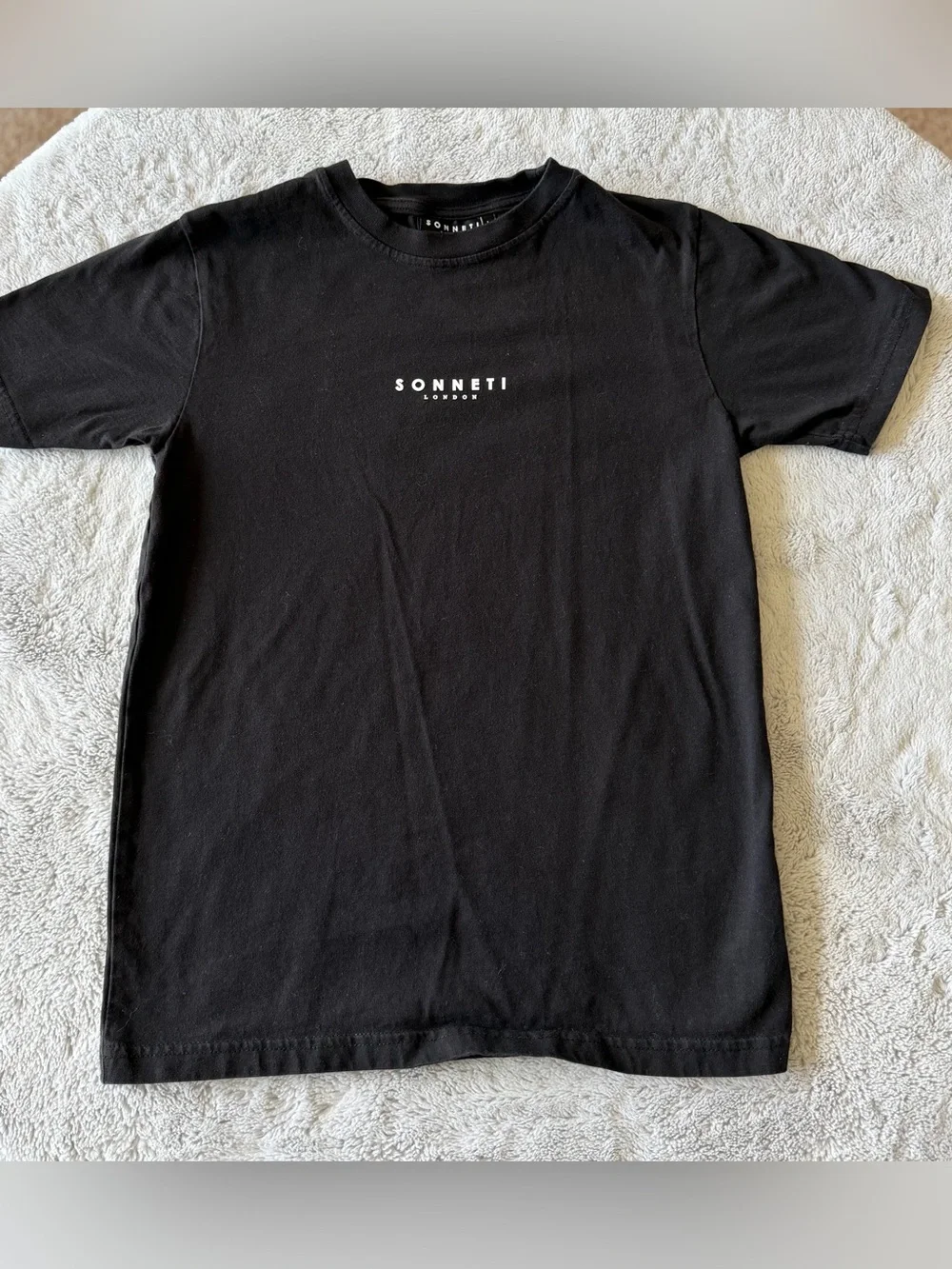 Kids Black Sonneti Logo Short Sleeve Tee